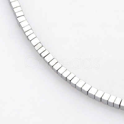 Electroplate Non-magnetic Synthetic Hematite Beads Strands G-J212E-01-1