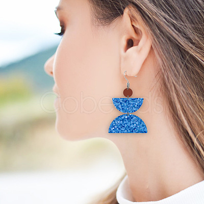 2Pcs 2 Style PET Plastic Earring Handwork Template DIY-WH0571-009-1