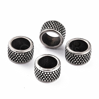 304 Stainless Steel European Beads STAS-B011-09AS-1