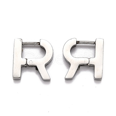 Tarnish Resistant 304 Stainless Steel Huggie Hoop Earrings STAS-H156-13P-1