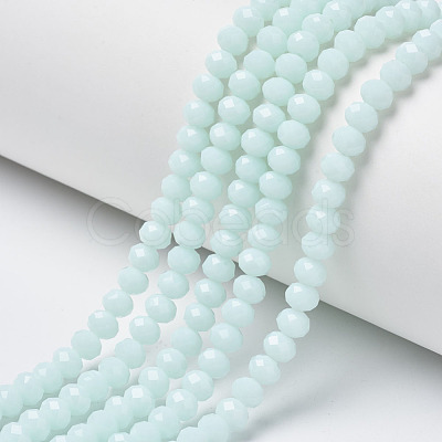 Opaque Solid Color Glass Beads Strands X-EGLA-A034-P8mm-D06-1