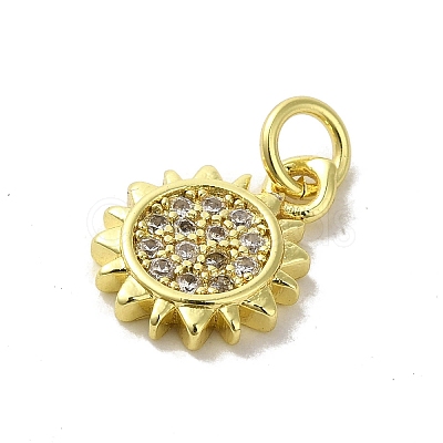 Real 18K Gold Plated Brass Pave Cubic Zirconia Pendants KK-M283-09B-01-1