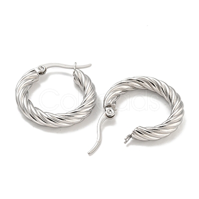 304 Stainless Steel Hoop Earring EJEW-F257-20P-03-1