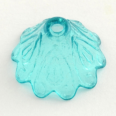 Transparent Acrylic Flower Bead Caps X-TACR-Q004-M01-1