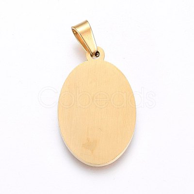 304 Stainless Steel Pendants STAS-O100-08G-1