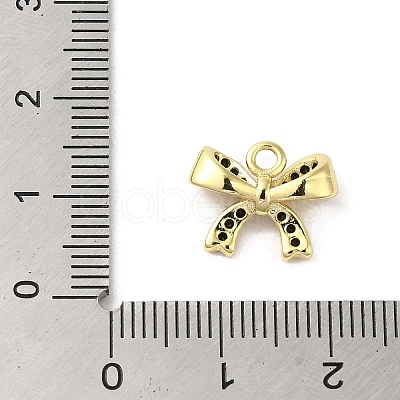 Rack Plating Brass Micro Pave Cubic Zirconia Pendants KK-C052-28G-01-1