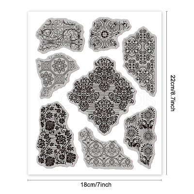 Rubber Clear Stamps DIY-WH0251-007-1