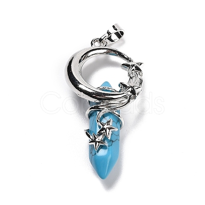 Synthetic Turquoise Pointed Pendants G-I0322-03P-02-1