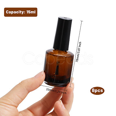 Glass Nail Polish Empty Bottle MRMJ-WH0095-02-1