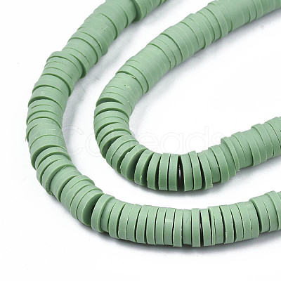 Handmade Polymer Clay Beads Strands CLAY-R089-6mm-050-1