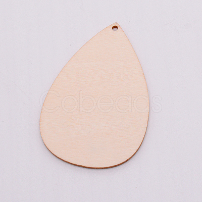 Unfinished Blank Wood Pendants WOOD-WH0104-25C-1