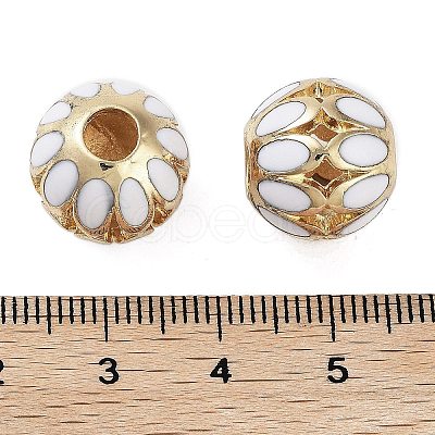 Golden Plated Alloy Enamel European Beads FIND-E046-03G-1