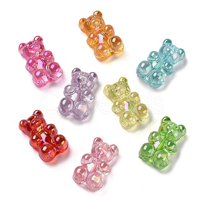 Transparent Bear Acrylic Beads X-MACR-L003-003-1