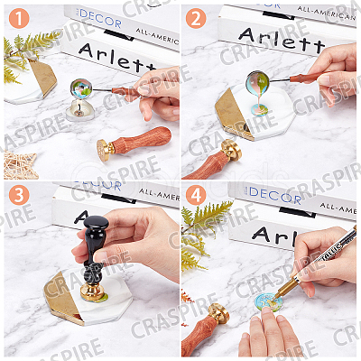 CRASPIRE DIY Wax Seal Stamp Kits DIY-CP0003-95-1