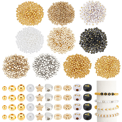 Nbeads 1850PCS 10Style CCB Plastic Beads CCB-NB0001-10-1