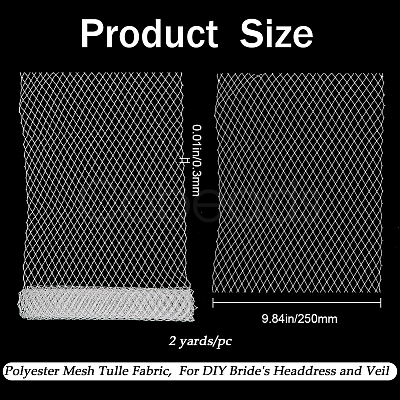 Big Eye Mesh Polyester Organza Veil DIY-WH0028-94B-1