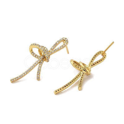 Brass Stud Earrings EJEW-R162-14G-1