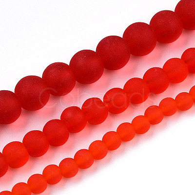 Transparent Glass Beads Strands X-GLAA-T032-T8mm-MD09-1