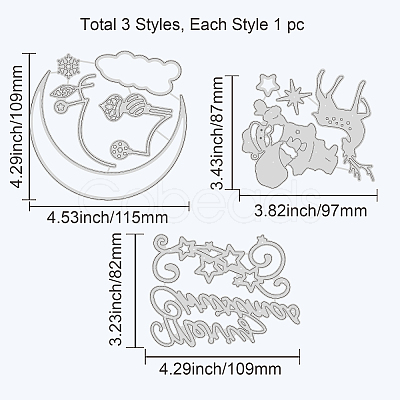 Carbon Steel Cutting Dies Stencils DIY-WH0309-448-1