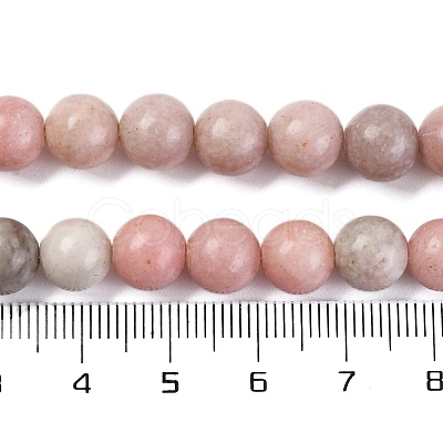 Natural Pink Opal Beads Strands G-E444-28-8mm-01-1