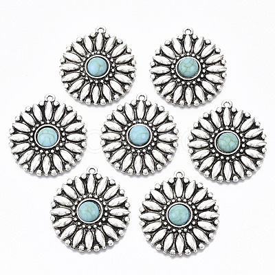 Tibetan Style Alloy Pendants PALLOY-R113-007-RS-1