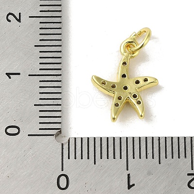 Brass Micro Pave Cubic Zirconia Charms KK-M283-22F-01-1