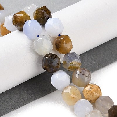 Natural Blue Chalcedony Beads Strands G-NH0021-A11-02-1