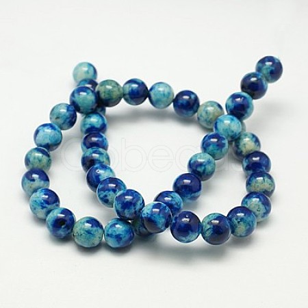 Natural White Jade Beads Strands G-H1627-10MM-12-1