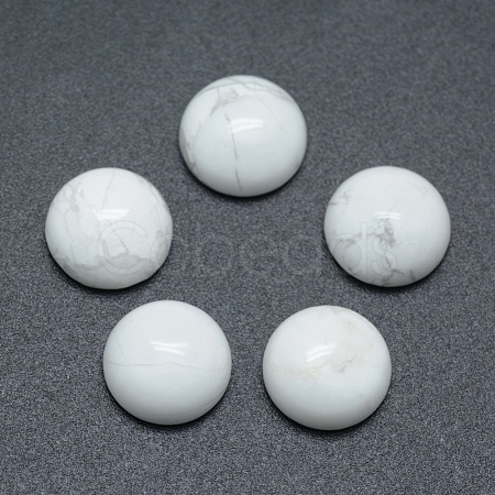 Natural Howlite Cabochons G-P393-R32-10mm-1