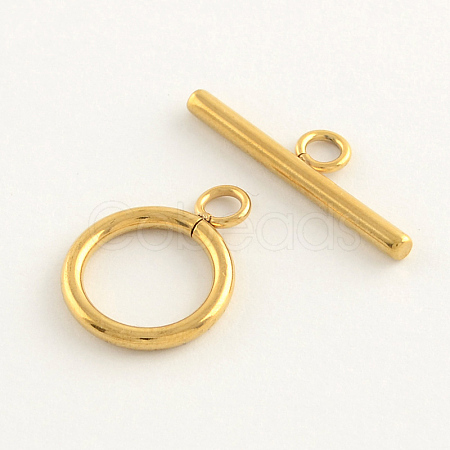 304 Stainless Steel Ring Toggle Clasps STAS-Q179-01G-1