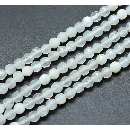 Natural White Moonstone Beads Strands X-G-Q582-1-1