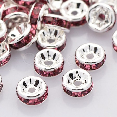 Brass Rhinestone Spacer Beads RB-A014-Z8mm-23S-NF-1