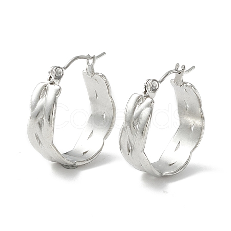 Non-Tarnish 304 Stainless Steel Wide Chunky Hoop Earrings for Women EJEW-P197-04P-1