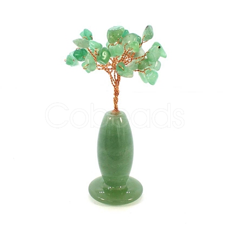 Natural Green Aventurine Vase Gravel Fortune Tree Mini Home Creative Office Decoration Crafts Small Ornaments PW-WG4D1F4-05-1