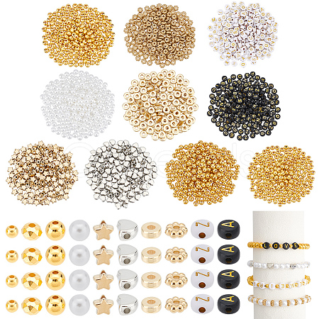  1750PCS 10Style CCB Plastic Beads CCB-NB0001-10-1