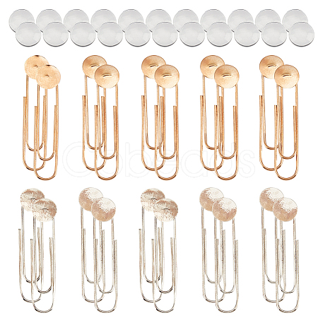  DIY Blank Dome Safety Pin Brooch Making Kit FIND-NB0003-02-1