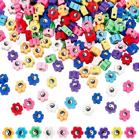 CHGCRAFT 300Pcs 10 Colors Handmade Polymer Clay Beads CLAY-CA0001-21-1