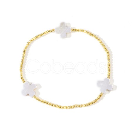 Beach Vacation Style Minimalist Fashion Brass Beads Bracelet PQ1765-1-1