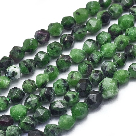 Natural Ruby in Zoisite Beads Strands G-L552O-06-6mm-1