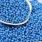 Opaque Acrylic Beads, Round, Dodger Blue, 4x3.5mm, Hole: 1.6mm, about 18000pcs/500g