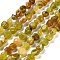 Natural Yellow Green Opal Beads Strands, Nuggets, Tumbled Stone, 7~13x4.5~10x4.5~10mm, Hole: 1.2mm, about 44~46pcs/strand, 15.08''~16.14''(38.3~41cm)