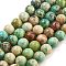 Natural Peruvian Turquoise(Jasper) Beads Strands, Round, 8mm, Hole: 1mm, about 46pcs/strand, 15.47''(39.3cm)