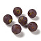 Handmade Frosted Lampwork Beads, Round, Rosy Brown, 11.5~12.5mm, Hole: 2~2.5mm