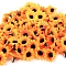 Artificial Silk Chrysanthemum Daisy Flowers Heads, for Wedding Home Party Decoration Hair Clip Wreath Decorative , Orange, 42x42x15mm