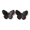 Plastic Pendants, Butterfly Charm, Black, 30x40x4mm