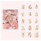 30Pcs 15 Styles PET Self Adhesive Fairy Decorative Stickers, Waterproof Decals, for DIY Scrapbooking, Misty Rose, Packing: 150x100mm, 2pcs/style