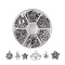 Tibetan Style Alloy Pendants, Flower, Antique Silver, 10~16x9.5~15x2~7mm, Hole: 1.5~2mm, about 135pcs/box