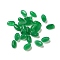 Natural White Jade Dyed Cabochons, Oval, Green, 5x3x2mm