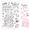 PVC Plastic Stamps, for DIY Scrapbooking, Photo Album Decorative, Cards Making, Stamp Sheets, Bees Pattern, 16x11x0.3cm