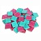 Square Transparent Glass Cabochons, Mosaic Tiles, for Home Decoration or DIY Crafts, Cyan, 20x20x4mm, 260pcs/kg